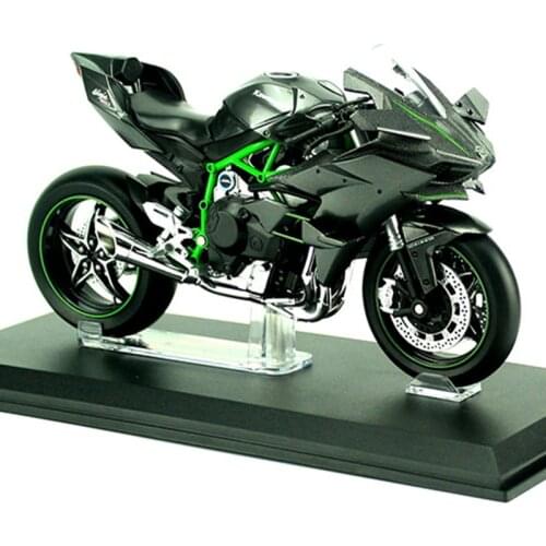 Locomotive 1/12 Scale Ninja H2 Motorcycle H2R Scooter Z1000 Alloy DieCast Simulation Car Model Collection Gift Display Racing