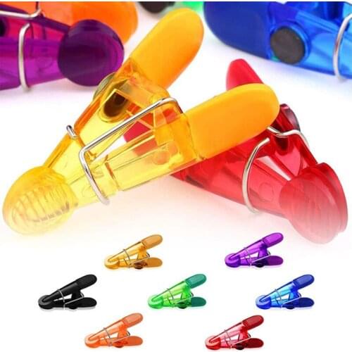 500Pcs Magnetic Refrigerator Stickers Magnetic Multipurpose Bag Clips Bag Fresh-Keeping Clamp Magnet Message Posted Kitchen tool