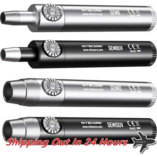 NITECORE GEM8 GEM8UV GEM10 GEM10UV Jeweler Light 800LM CREE XP-L HI V3 LED flashlight Torch Without 18650 Battery Free Shipping