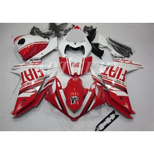New ABS Plastic Shell Motorcycle Fairing kit Fit For YAMAHA YZF R1 2007 2008 YZF-R1 YZF 1000R Bodywork set Custom Red Fiat
