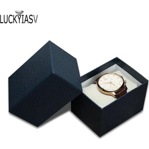 Wholesale Black Leather Watch Box Bracelet Jewelry Box Man Watch Gift Box Showed Case Bracelet Boxes