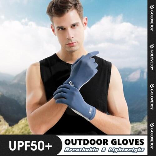 Sunscreen Fishing Gloves Touch Screen Man Summer Outdoor Cycling Fishing Driving GlovesThin Silicone Non-slip Ice Silk Mittens