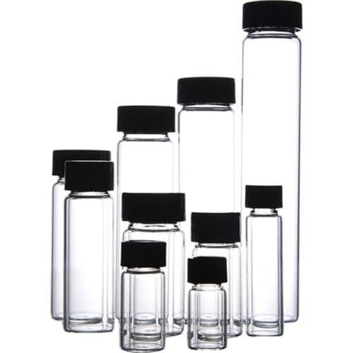 3ml to 60ml Transparent Glass sample vial Laboratory Reagent bottle Small Clear Medicine Vials for chemical experiment