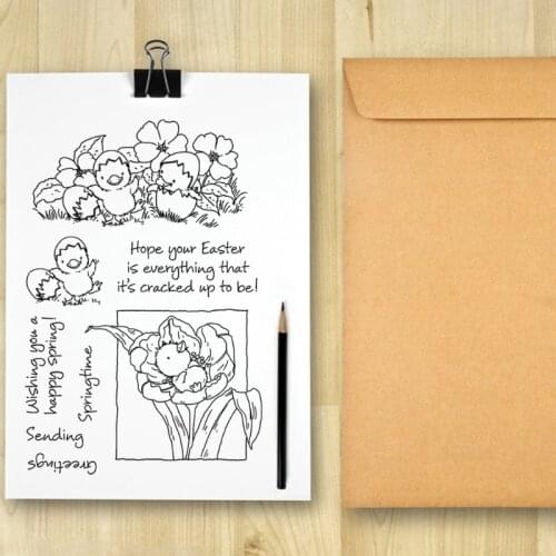 Happy Easter Spring Blessing Words Egg Silicone Clear Seal Stamp DIY Scrapbooking Stamps Photo Album Decorative Drop Shipping