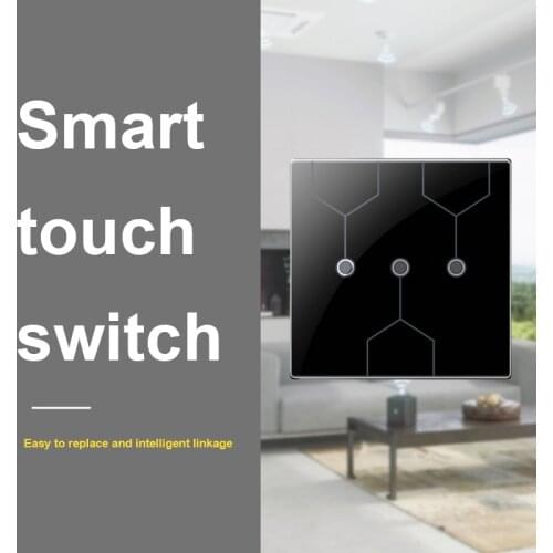 Tuya Zigbee Touch Switch Smart Home Wireless Voice Control Tempered Glass Scene Panel Work With Smart Life Alexa