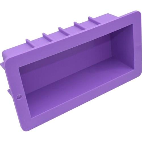 Silicone Soap Molds Rectangular Loaf Mold with Plastic Scraper for Handmade Soap 4XFA