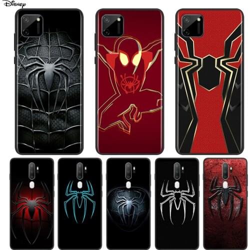 Silicone Cover Spider Man Logo For OPPO A5 A9 A7 A11X A1K A12 A12E A31 A32 A53 A53S A72 A73 A93 AX7 Pro Phone Case
