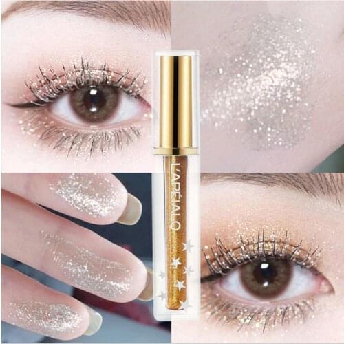 Diamond Glitter Mascara Gold Silver Quick Dry Water Drop Makeup Lasting Waterproof Curling Thick Shiny Eyelash Mascara TSLM1