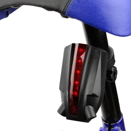 2 Laser+5 LED Logo Projection Bike Warning MTB Light Bicycle Tail Light Beam Safety Warning Lamp
