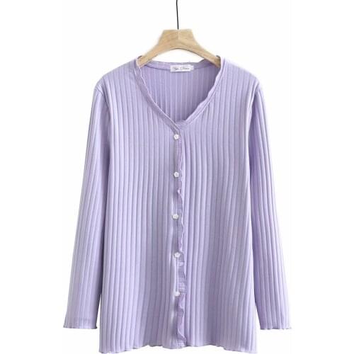 Plus size V-Neck long sleeve women spring autumn t shirt 2021 ladies black white Violet tee shirt femme t-shirts