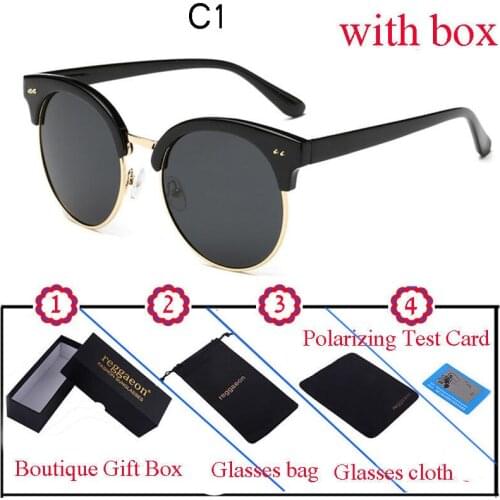 Reggaeon Oversized Big frame fashion vintage Round Sunglasses women men brand designer cool silver coating Jade Select box