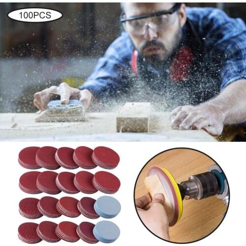 100pcs 3 Inch Sanding Discs Sandpaper Aluminum Oxide Sander Pad For Furniture Grinding Jade Polishing Metal Grinding