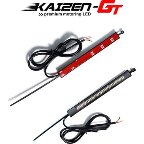 2PCS Universal Waterproof Amber LED Turn Signal Light & White LED DRL Fork Strip Lights For most Motorcycle/bike, car, ATV 12V