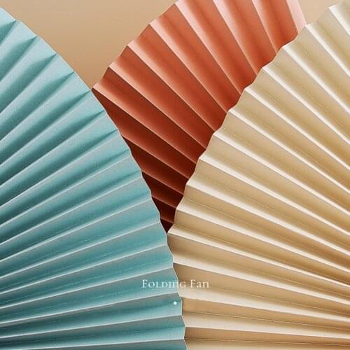 7 Colors Hot Sales Paper Fan Background Folding Paper Decoration Photo Background Plate Photography Shooting Props Home Decor