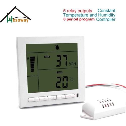 8 period program rs485 temperature humidity controller 220v for Constant incubator Greenhouse