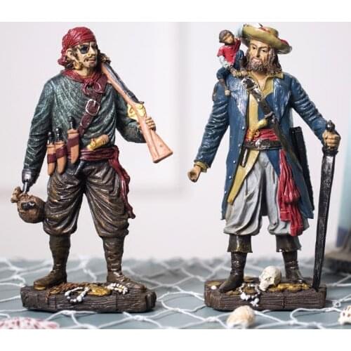American Originality resin Pirates of the Caribbean Figure crafts Home Furnishing decoration captain seaman gift