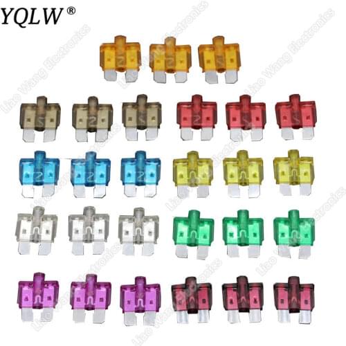 27 PCS/LOT 5A~40A 32V Medium Size Auto fuse inserts car insurance tablets fuse with lamp car inserts fuse CAR PART