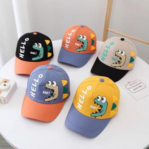 2021 Kids Cartoon Bear Baby Sun Hat Baseball Caps Boys Girls Soft Cotton Spring Summer Outdoor Adjustable Kids Children Hats