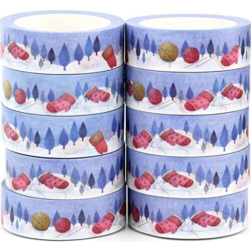 NEW 10pcs/Lot Decorative Cute Snowing day Washi Tapes Japanese Paper Scrapbooking Planner Adhesive Masking Tape Stationery