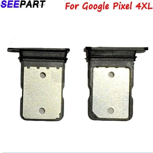 Sim Tray Holder For Google Pixel 4 XL Card Tray Slot Holder Adapter Socket Repair Parts For Google Pixel 4 Sim Tray Holder