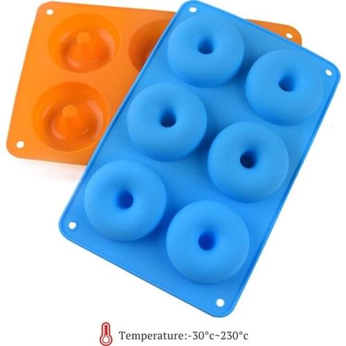 6 Grid Donut Mold Silicone Bakery Baking Pan Non-Stick Donut Maker Home DIY Handmade Dessert Molde Kitchen Decoration Mould RE