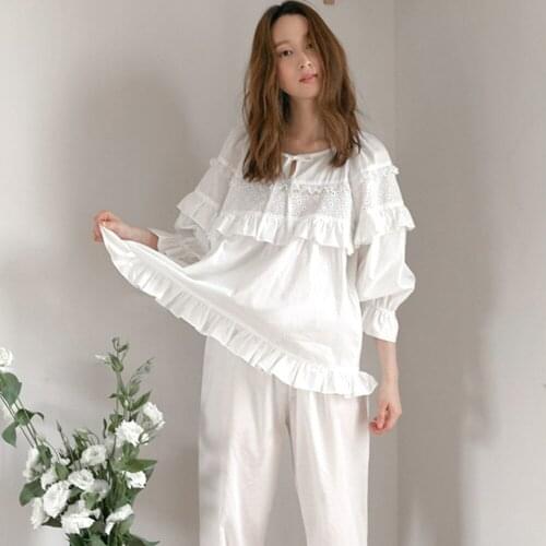 Fdfklak Cotton Pajamas Womens Clothing Summer 2020 New Lingerie Sets Pijama Feminino Pyjama Sleepwear Women 2 Piece Set