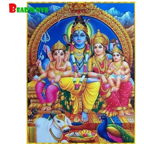 Home art icon of the Hindu Goddess Kali on Shiva diamond embroidery full round cross stitch diamond painting 3d Picture