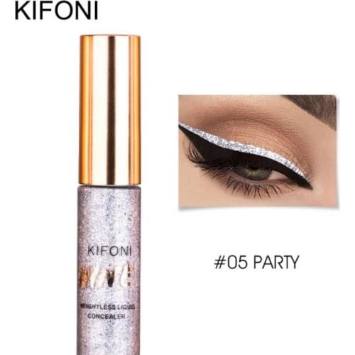 KIFONI 8 Color Makeup Glitter Eyeliner metallic eyeliner Waterproof shimmer White Gold Silver Make Up Liquid eye liner T1563