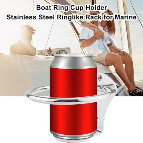 Boat Ring Cup Holder Stainless Steel Ringlike RV Water Cup Holder Rack For Marine Motorhome Accessories