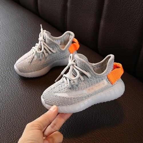2021 summer new mens womens flying woven breathable non-slip luminous running shoes childrens casual sports shoes size 31-37