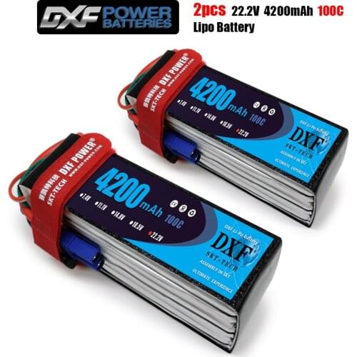 DXF Good Quality RC Lipo battery 6S 22.2V 4200mah 100C Max 200C for Airplane Drone Quadrotor Car Boat truck fpv