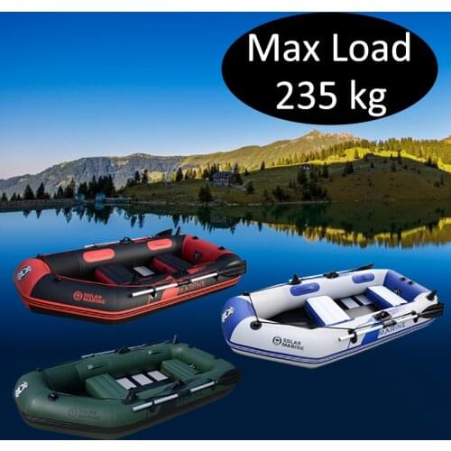 3 Person 230cm PVC Inflatable Rowing Boat Fishing Kayak Canoe Drifting Raft Dinghy Hovercraft Sailboat Surfing Sailing Ship A