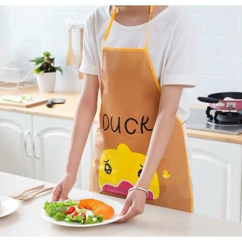 2021 New Lovely Cartoon Kitchen Apron Sleeveless Waterproof Anti-oil Aprons Kitchen Cooking Waist Bib Creative Women Apron