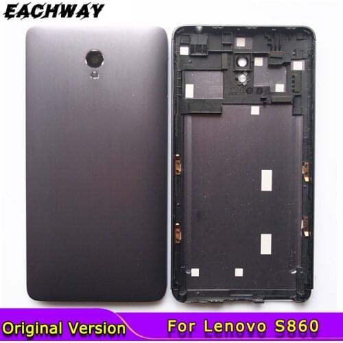 Original 5.3"Back Cover New Battery Cover For Lenovo S860 Housing Case With Camera Lens No Power Volume Buttons Repair Parts