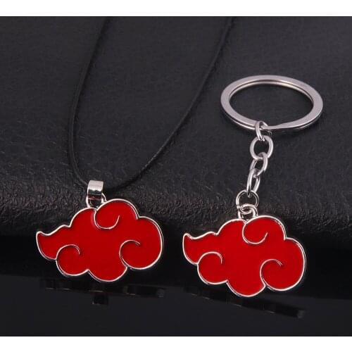Anime Movies Akatsuki Red Cloud Necklace Men Women Fashion Jewellery Gifts Accessories Necklace