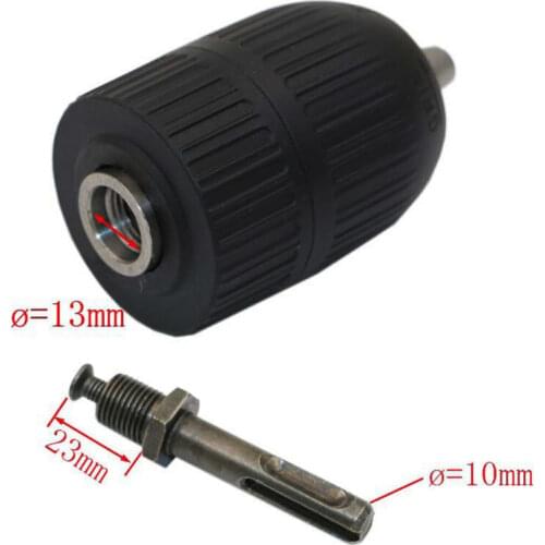 2-13mm Self Locking Keyless Drill Chuck Converter 1/2-20UNF Thread + SDS Adaptor Electric Drill Chuck Three-jaw Chuck