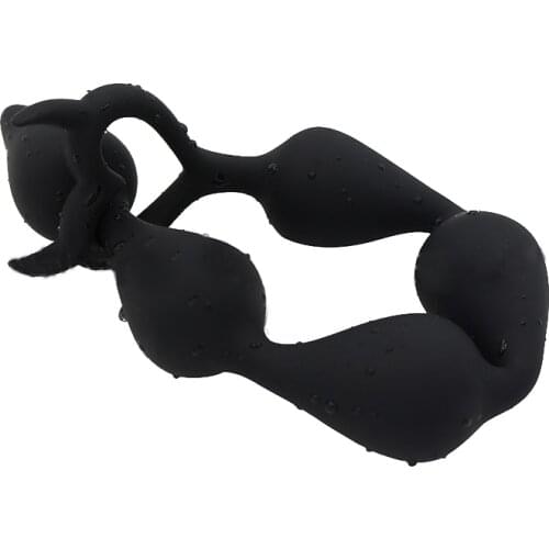 Sex Toy Anal Plug G spot Stimulate Prostate Massage Vaginal Anal Pull Beads Silicone Butt Plug Sex Toy For Woman Men Masturbator