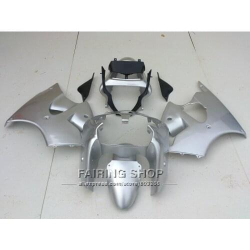Silver For Kawasaki zx6r 2000 2002 2001 / 00 01 02 ABS Injection mold Fairing Kit Fairings S151