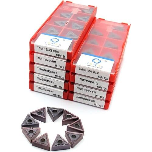 TNMG160404 TNMG160408 MP1125 TNMG 1604 Carbide Inserts High Quality External Turning Tool Lathe Cutter Tool For Stainless Steel