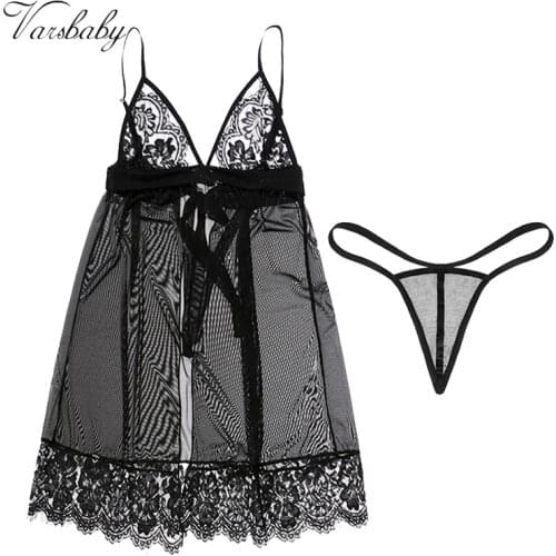 Varsbaby womens sexy solid yarn wire free underwear temptation lace