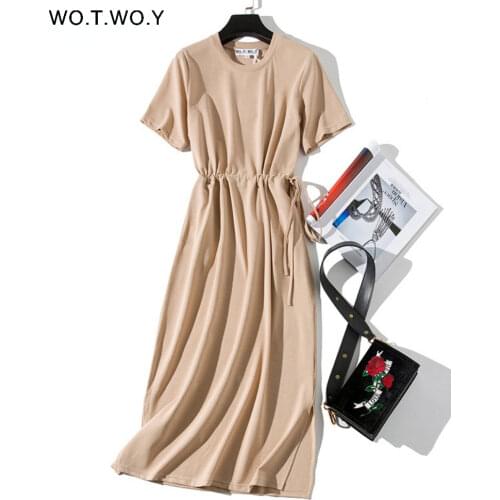 WO.T.WO.Y Solid Summer Dresses