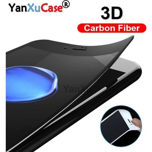 3D Curved Carbon Fiber Soft Edge Tempered Glass For iPhone 12 11 Pro Max X XR XS Max 6 6S 7 8 Plus SE2 Screen Protector For i12