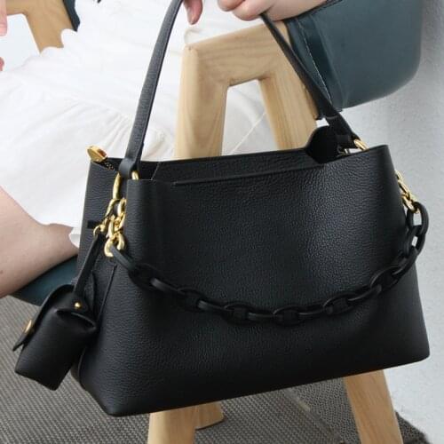Fashion Chain Handbags Women Luxury Designer Bags Genuine Leather Shoulder Crossbody Bags For Women With Purse Top-Handle Bags