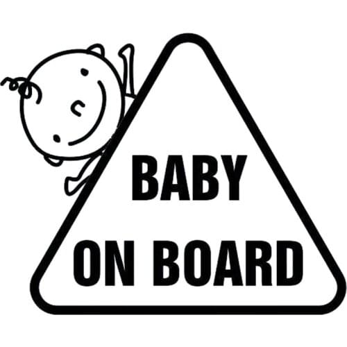 Safety Sign Decal BABY ON BOARD Lovely Child Decal 16.9x13.7cm
