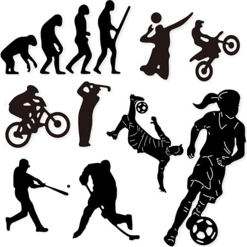 2020 Metal Cutting Dies Ape evolution Sport Stitched DIY Scrapbooking Stamps Craft Embossing Die Cut Making Stencil Template