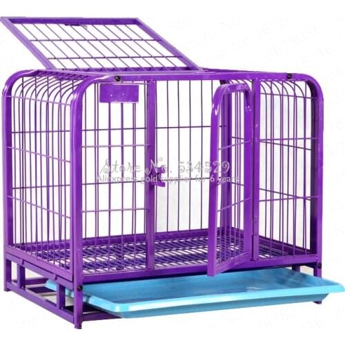 5%Clearance Dog Cage Small Dog Medium Cage Square Tube Cage Dog Teddy Golden Maosamo Dog Cage 60*45*55cm