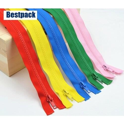 5pcs/lot Multicolor 5# 60cm Resin Zipper for Garments Long coat Down Jacket Sewing accessary