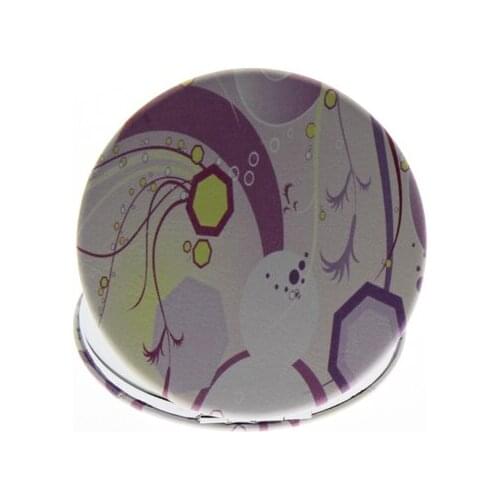 6cm Round Double Sided Stainless Steel Folding Portable Cute Small Professional Vanity Mirror