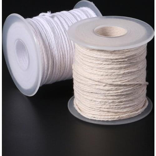 61m Cotton Braid Candle Wick Core Spool Non-smoke DIY Oil Lamps Candles Supplies 652A