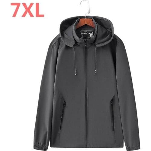 8XL 7XL 6XL 5XL 4XL New Spring Summer Mens Fashion Outerwear Windbreaker Men' S Thin Jackets Hooded Casual Sporting Coat